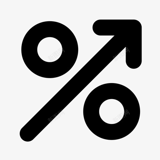 上升百分比图标svg_新图网 https://ixintu.com 上升百分比