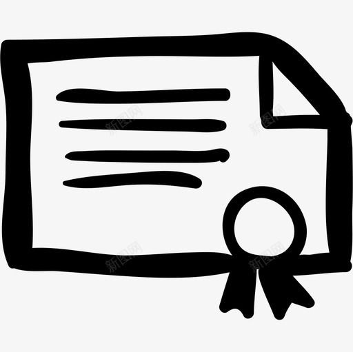 文凭手绘横档学历手绘教育图标svg_新图网 https://ixintu.com 学历 手绘教育 文凭手绘横档