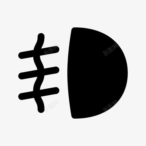 前雾灯汽车仪表板控制面板图标svg_新图网 https://ixintu.com 信号 前雾灯 控制面板 汽车仪表板 照明系统 警告