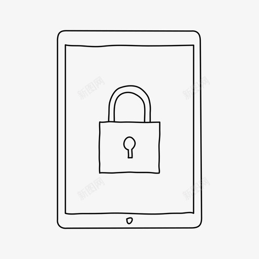 ipad锁设备屏幕图标svg_新图网 https://ixintu.com ipad锁 屏幕 平板电脑 设备