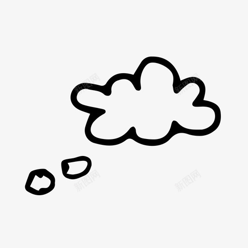 思想云想法天气图标svg_新图网 https://ixintu.com 天气 思想云 想法