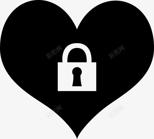心锁爱图标svg_新图网 https://ixintu.com 心 情人节 爱 锁