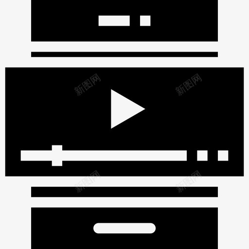 移动媒体媒体播放器智能手机图标svg_新图网 https://ixintu.com 媒体播放器 智能手机 移动媒体 网页设计开发字形 视频播放器