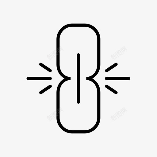 断开锁链图标svg_新图网 https://ixintu.com 断开 锁链