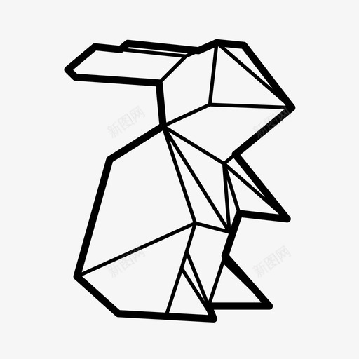 兔子动物复活节图标svg_新图网 https://ixintu.com 兔子 动物 复活节 折纸 折纸动物 纸