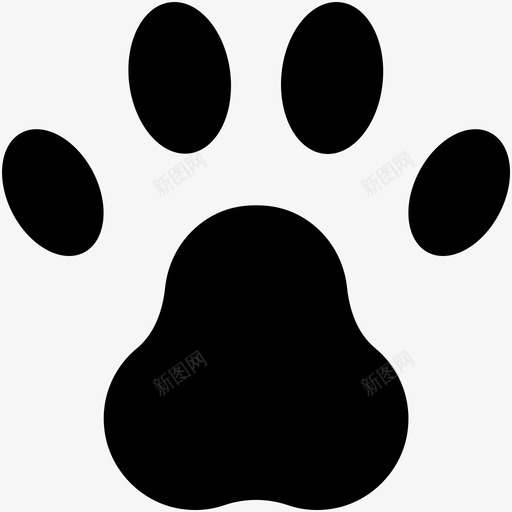 爪印动物脚动物爪图标svg_新图网 https://ixintu.com 动物爪 动物脚 宠物脚印 爪印 狗爪 网页和用户界面图标