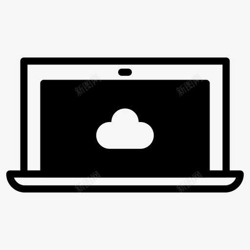 笔记本云笔记本字形图标集svg_新图网 https://ixintu.com 笔记本云 笔记本字形图标集