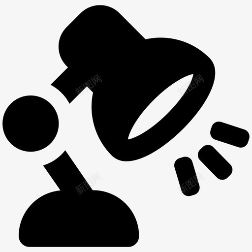 台灯电灯商务实心卷15图标svg_新图网 https://ixintu.com 台灯 商务实心卷15 电灯