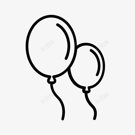气球生日庆祝图标svg_新图网 https://ixintu.com 庆祝 气球 派对配件 生日 聚会