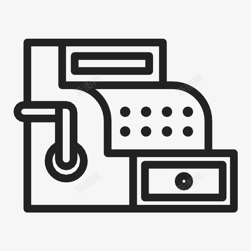 复古收银机钞票复古图标svg_新图网 https://ixintu.com 复古 复古收银机 钞票