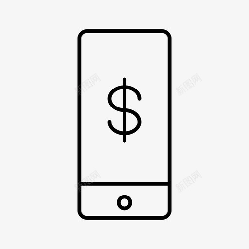 iphone货币银行业务设备图标svg_新图网 https://ixintu.com iphone货币 屏幕 设备 银行业务