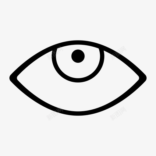 抬头眼睛视线图标svg_新图网 https://ixintu.com 手表 抬头 眼睛 视线 视觉