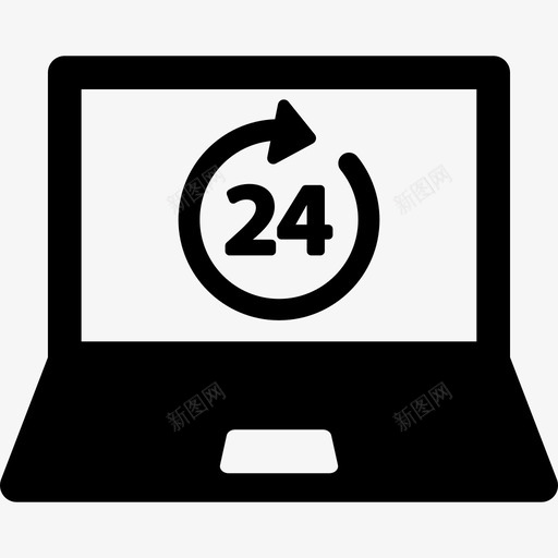 24小时使用笔记本电脑屏幕电脑购物图标svg_新图网 https://ixintu.com 24小时使用笔记本电脑屏幕 电脑 购物