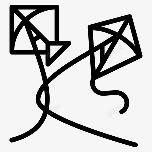 风筝比赛挑战节日图标svg_新图网 https://ixintu.com 战争 挑战 节日 风筝比赛 风筝节