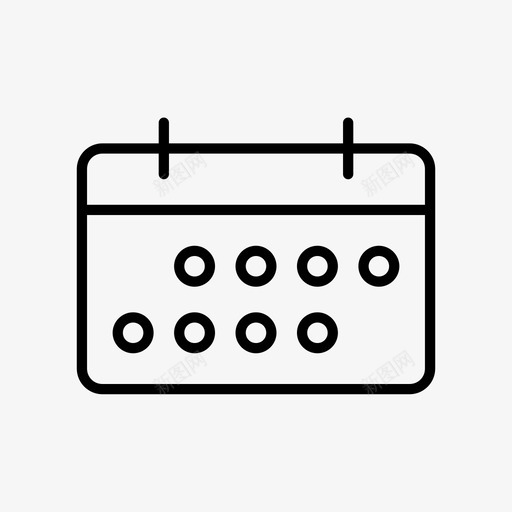 日历日程时刻图标svg_新图网 https://ixintu.com 日历 日程 日程安排 时刻 计划