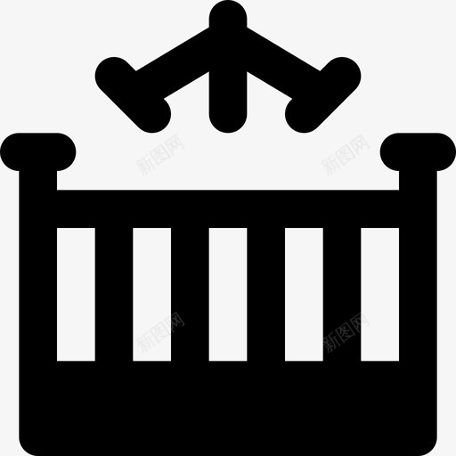 婴儿床儿童玩具图标svg_新图网 https://ixintu.com smashicons婴儿2md固体 儿童 婴儿床 玩具