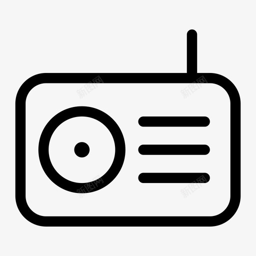 收音机调频音乐图标svg_新图网 https://ixintu.com 收音机 电台 调频 音乐