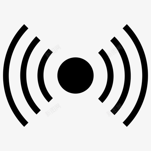 连接通信接收图标svg_新图网 https://ixintu.com ios网络用户界面 wifi 信号 接收 连接 通信