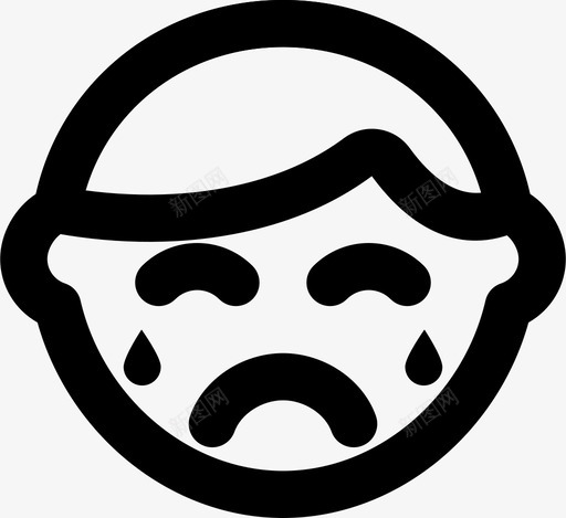 哭泣表情符号脸图标svg_新图网 https://ixintu.com 哭泣 漂亮图标 脸 表情符号 表情符号md大纲