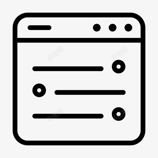 布局浏览器列表图标svg_新图网 https://ixintu.com ui 列表 布局 浏览器 用户界面