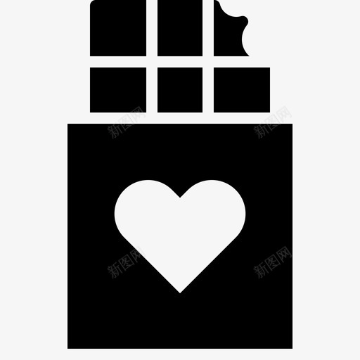 巧克力礼物心图标svg_新图网 https://ixintu.com 可爱的情人节 巧克力 心 情人节 爱 礼物