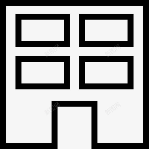 企业建筑公司图标svg_新图网 https://ixintu.com ios网络用户界面线图标 企业 住宅 公司 建筑
