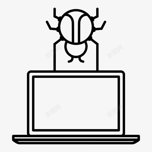 黑客窃听器计算机病毒图标svg_新图网 https://ixintu.com 病毒黑客 窃听器 笔记本电脑 计算机病毒 设备 连接 黑客