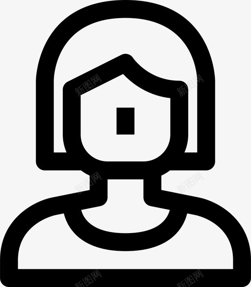 化身女人人类人图标svg_新图网 https://ixintu.com SSS 人 人类 化身女人 用户 用户界面