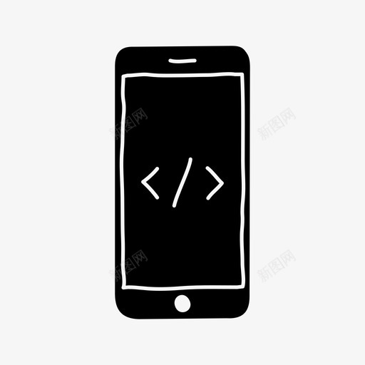iphone编码设备编程图标svg_新图网 https://ixintu.com iphone编码 屏幕 编程 设备