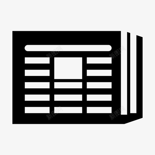 报纸广告每日新闻图标svg_新图网 https://ixintu.com 广告 报纸 标题 每日新闻 阅读