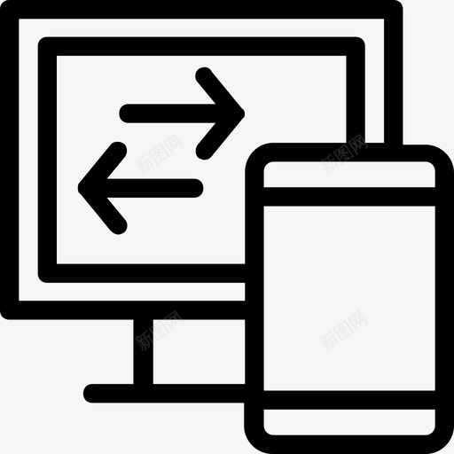 数据共享备份移动图标svg_新图网 https://ixintu.com 备份 数字营销 数据共享 监控 移动 设备同步