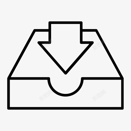 收件箱文档图标svg_新图网 https://ixintu.com 上传 下载 收件箱 文件 文档