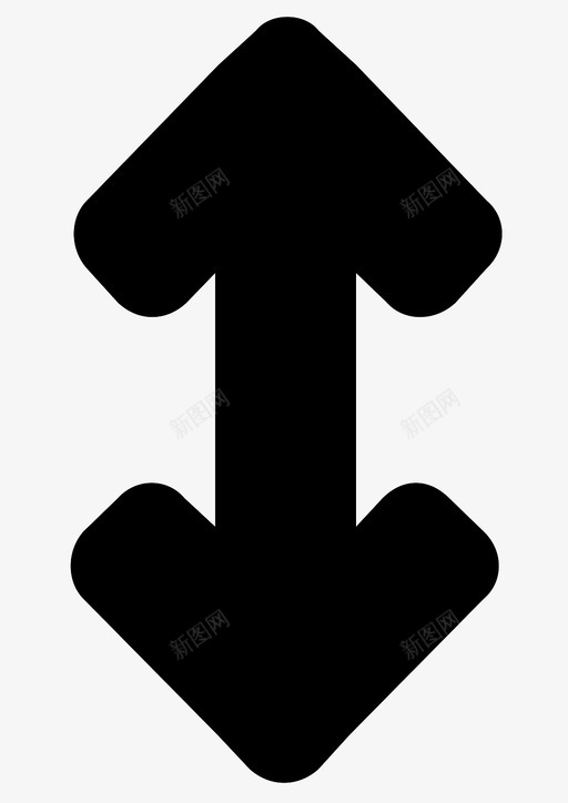 箭头双向向下图标svg_新图网 https://ixintu.com 双向 向上 向下 箭头