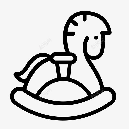 摇椅儿童儿童玩具图标svg_新图网 https://ixintu.com 儿童 儿童玩具 摇椅 马玩具