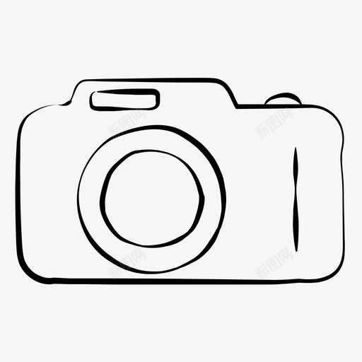相机手绘照片图标svg_新图网 https://ixintu.com 图片 媒体手绘 手绘 摄影 照片 相机