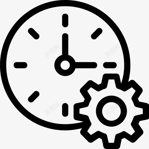 时间管理cog截止日期图标svg_新图网 https://ixintu.com cog 截止日期 数字营销 时间管理 时间表