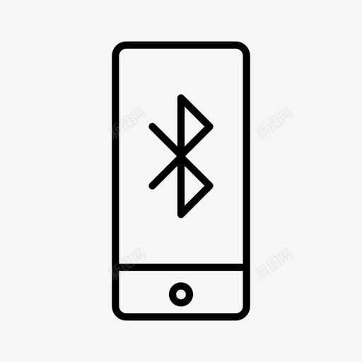 iphone蓝牙设备屏幕图标svg_新图网 https://ixintu.com iphone蓝牙 屏幕 无线 设备