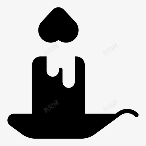 蜡烛火焰爱情图标svg_新图网 https://ixintu.com 情人节简单的填充 火焰 爱情 蜡 蜡烛