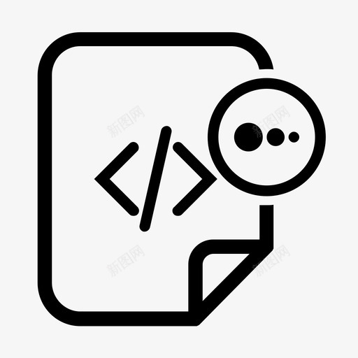 代码加载文件打开图标svg_新图网 https://ixintu.com htnl 代码加载 代码文件 打开 文件