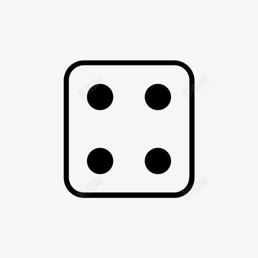 骰子四游戏图标svg_新图网 https://ixintu.com 四 多米诺骨牌黑白相间 游戏 玩 运气 骰子