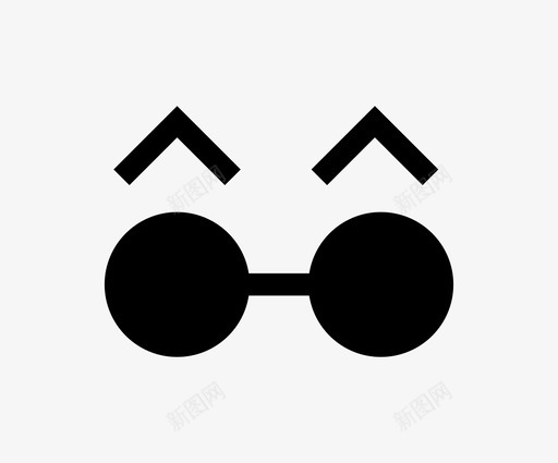 惊讶表情眼镜图标svg_新图网 https://ixintu.com 哇 惊讶 眼镜 表情 震惊