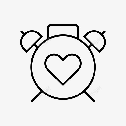 心钟爱提醒图标svg_新图网 https://ixintu.com 心钟 情人节 提醒 时间 爱