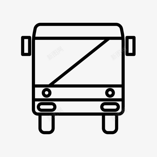 公共汽车校车交通工具图标svg_新图网 https://ixintu.com 交通工具 公共汽车 校车 车辆