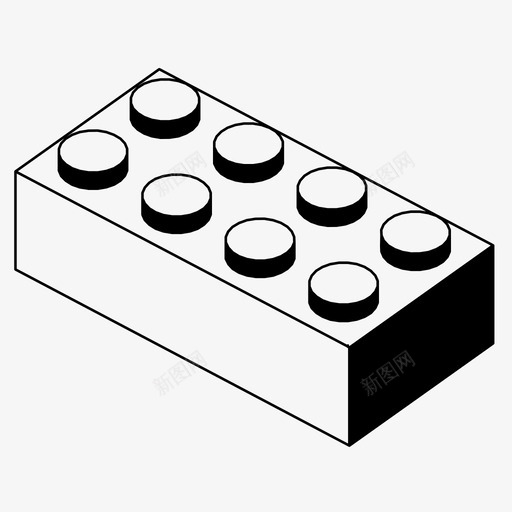 乐高积木积木玩图标svg_新图网 https://ixintu.com 乐高积木 拼积木 玩 积木
