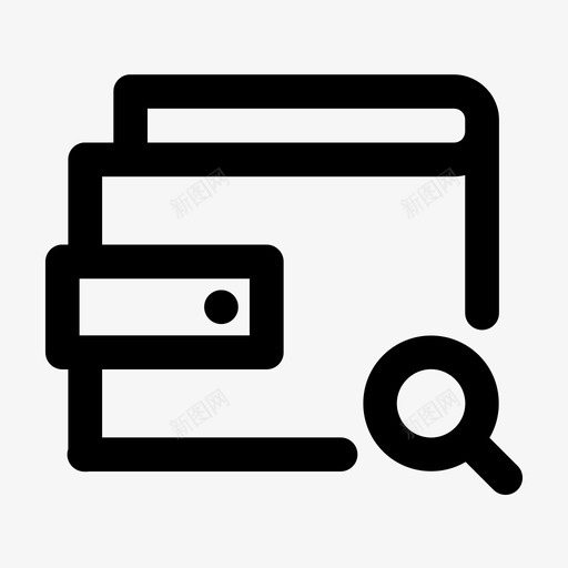 搜索钱包查找货币图标svg_新图网 https://ixintu.com 搜索钱包 查找 紧急 货币 钱包粗体