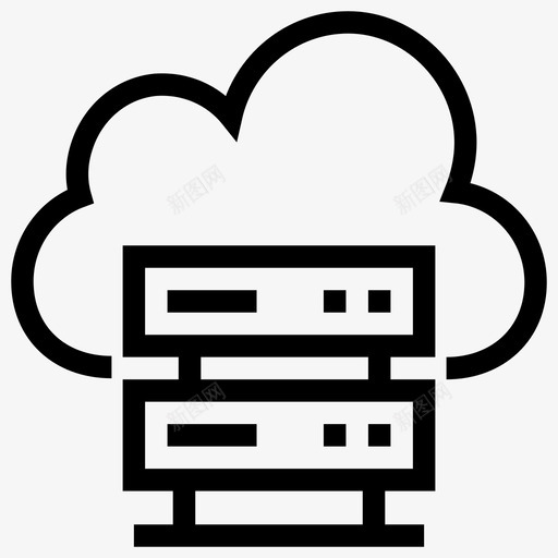 云主机服务器图标svg_新图网 https://ixintu.com 专用服务器 主机 云 存储 服务器 网页设计开发