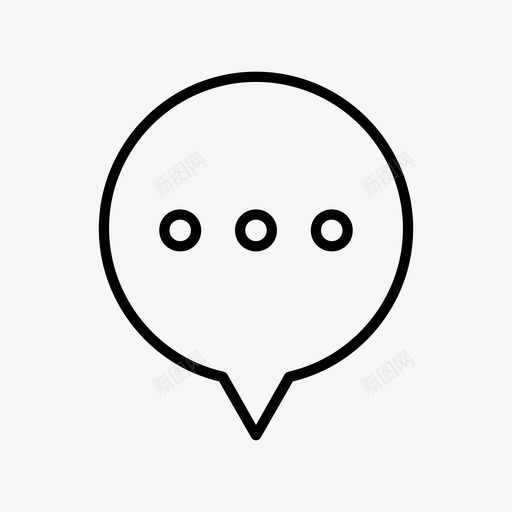 聊天气泡对话消息图标svg_新图网 https://ixintu.com 信使 对话 消息 消息气泡 聊天气泡