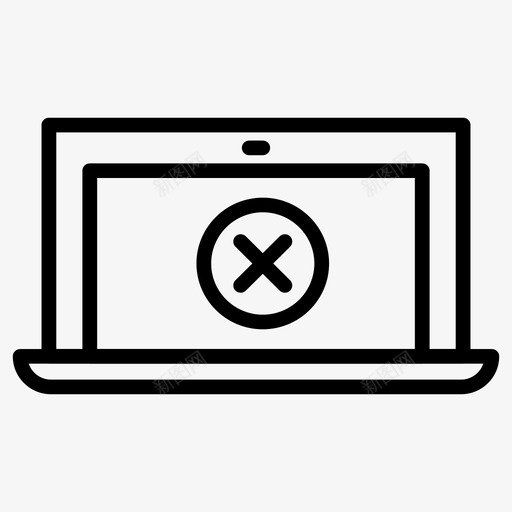 笔记本电脑故障笔记本图标设置svg_新图网 https://ixintu.com 笔记本图标设置 笔记本电脑故障