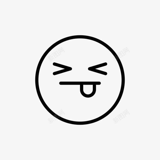 开心表情闭上眼睛表情符号图标svg_新图网 https://ixintu.com 勾勒表情 吐舌头 开心表情 表情符号 闭上眼睛