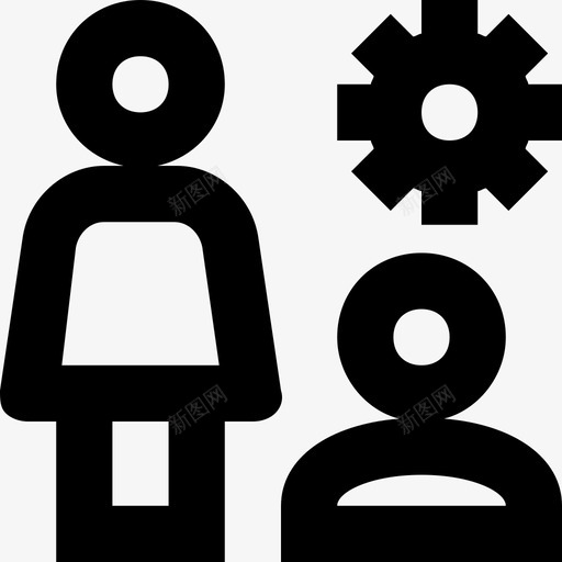 组织团队领导核心人物图标svg_新图网 https://ixintu.com 团队领导 核心人物 组织